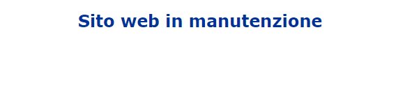 Sito web in Manutenzione (errore Aruba)